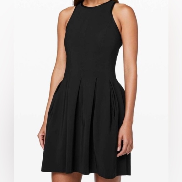 lululemon athletica Dresses & Skirts - Lululemon Athletica here to there black flare mini dress racerback scuba
